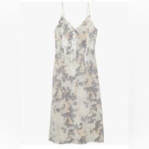 New sz 2 sequin camo spaghetti strap club Monaco cocktail dress lined.